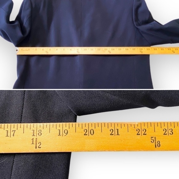 Vintage Et Vous (Paris) Navy Blue Wool Jacket, Size Unisex S, From 90s - Picture 14 of 15